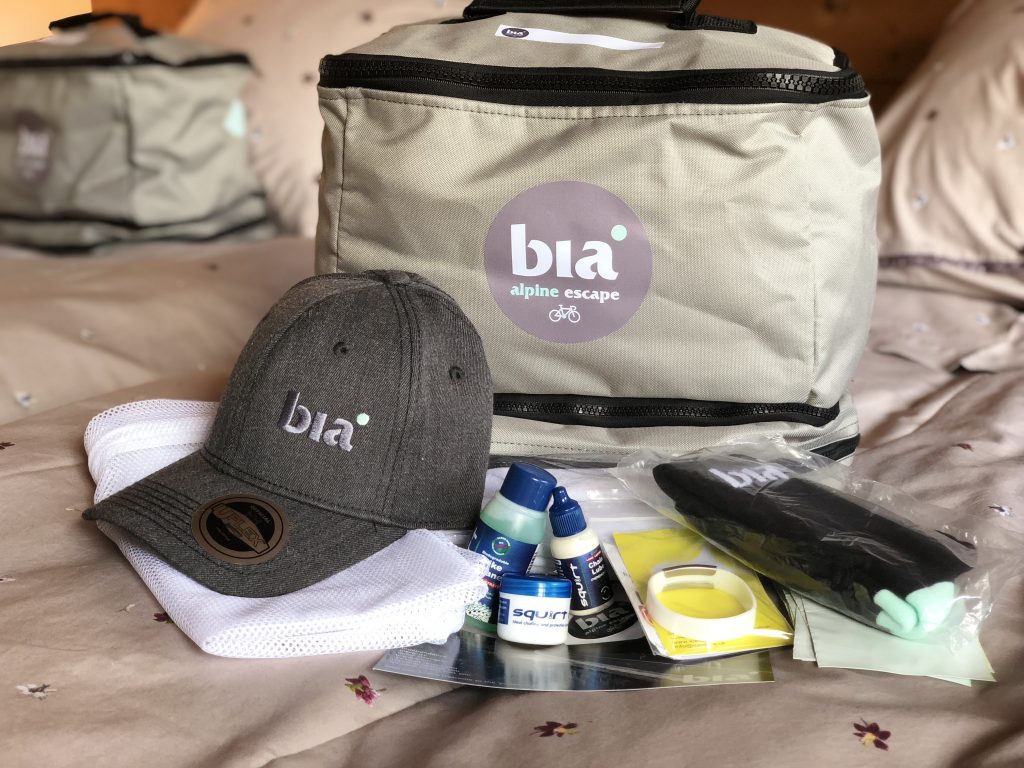 Bia Alpine Escape welcome kit, packed and ready