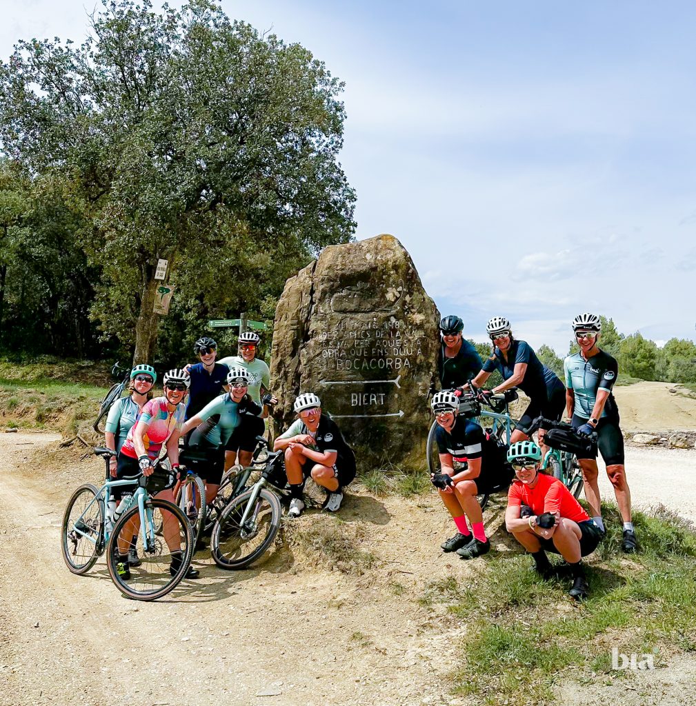A Bia Escapes gravel group in Girona, Spain